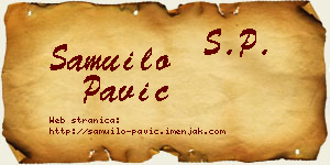 Samuilo Pavić vizit kartica